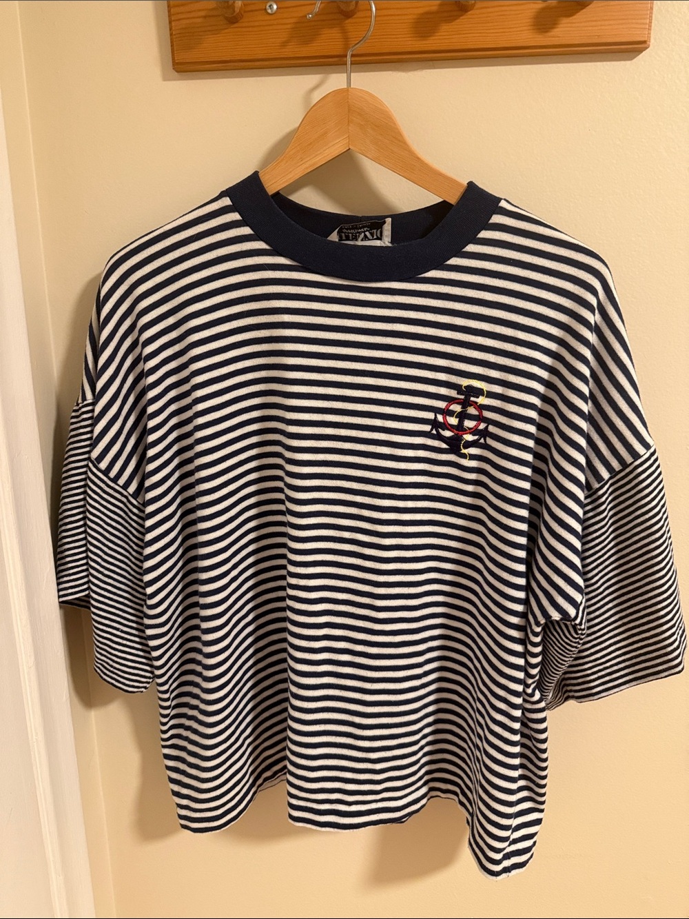 1993 Vintage Silenzio Sportswear Striped Nautical T Made In Canada